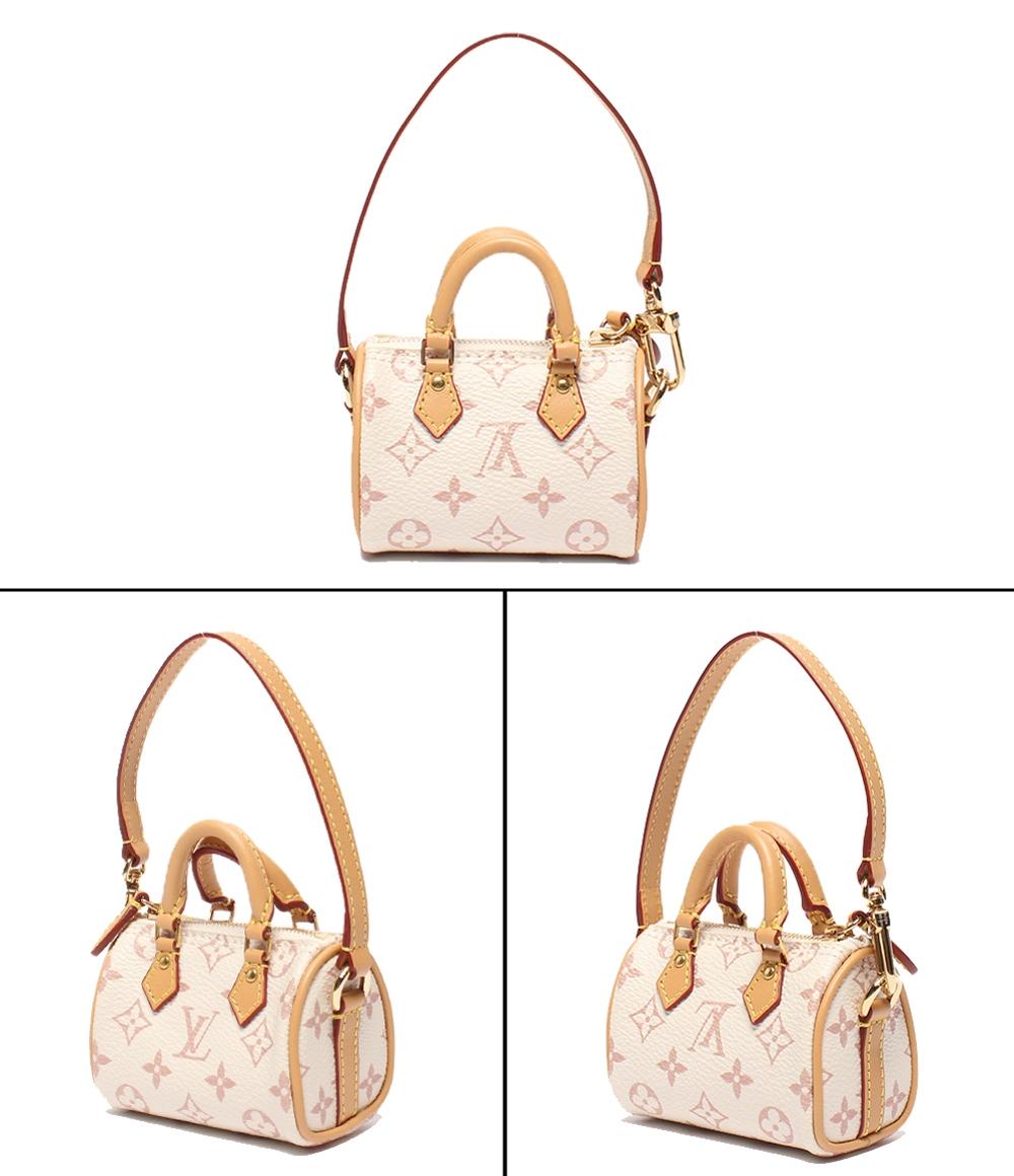 美品 LOUIS VUITTON バッグチャーム マイクロ スピーディ モノグラム デュンヌ M01882 レディース ルイ・ヴィトン