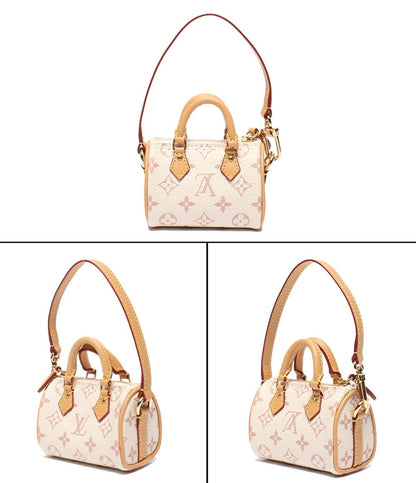 美品 LOUIS VUITTON バッグチャーム マイクロ スピーディ モノグラム デュンヌ M01882 レディース ルイ・ヴィトン