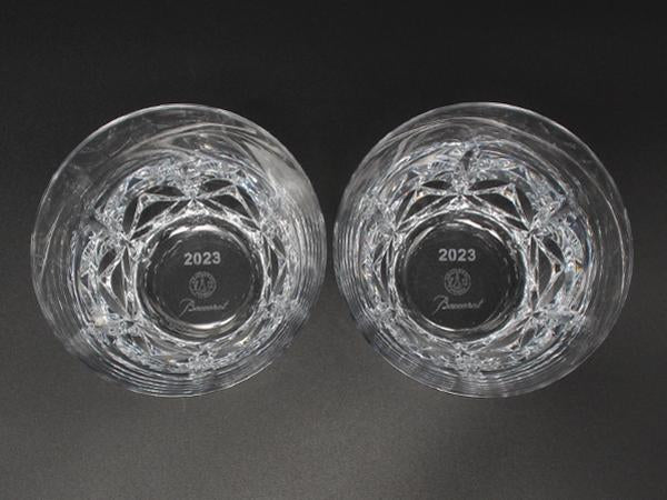 美品 Baccarat イヤータンブラー グラス 2点セット ペア 2023 エクラ バカラ