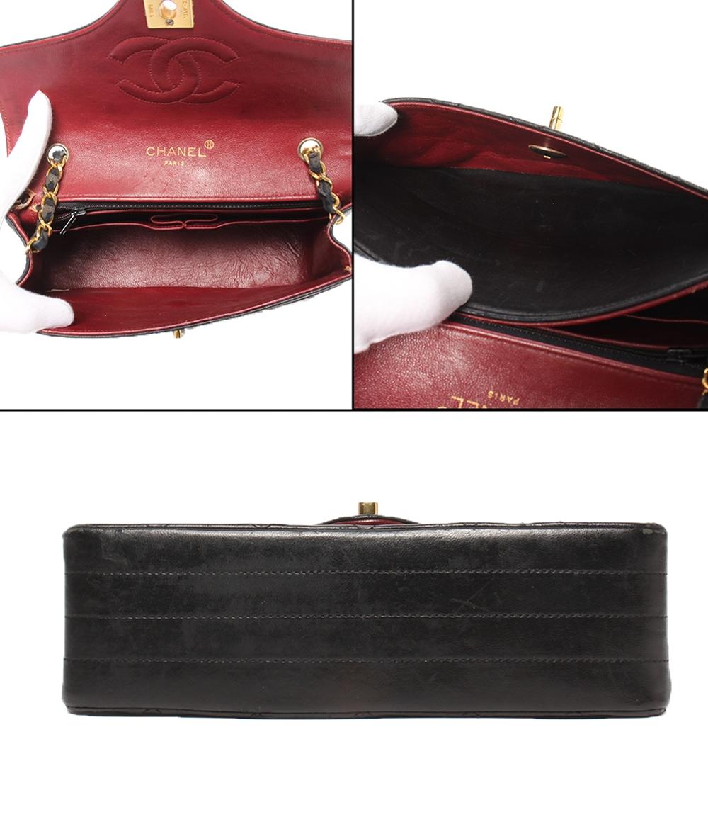 訳あり シャネル チェーンショルダーバッグ シングルチェーン ラムスキン ゴールド金具 肩掛け マトラッセ レディース CHANEL