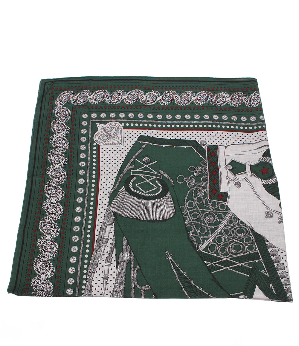 美品 HERMES ストール カレ140 カレジェアン ZOUAVES ET DRAGONS レディース エルメス