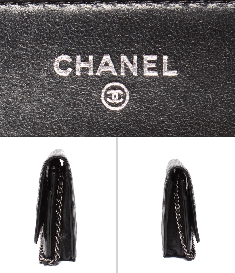 CHANEL チェーンショルダーウォレット 斜め掛け シルバー金具