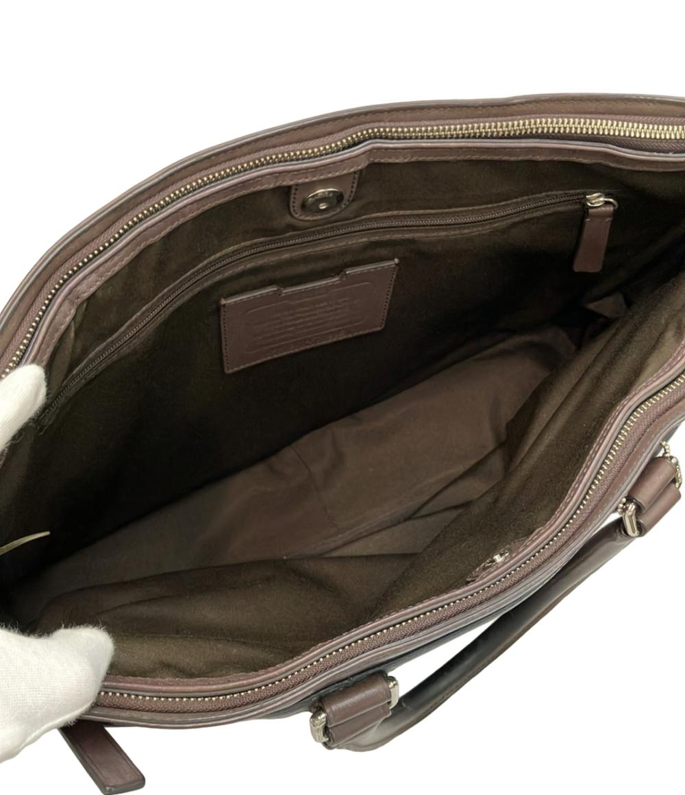 COACH レザー 2way ビジネスバッグ ショルダーバッグ 斜め掛け レキシントン メトロポリタン F70916 メンズ コーチ