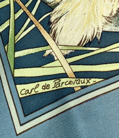 HERMES スカーフ カレ90 シルク100% 森の狩猟 レディース エルメス