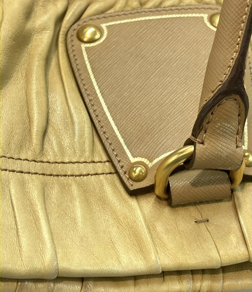 PRADA ハンドバッグ トートバッグ ギャザー レディース プラダ