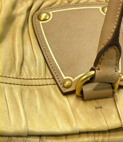 PRADA ハンドバッグ トートバッグ ギャザー レディース プラダ