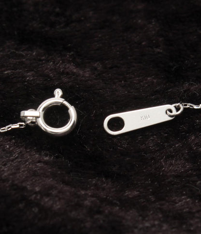 美品 ネックレス K10WG K10 エメラルド レディース