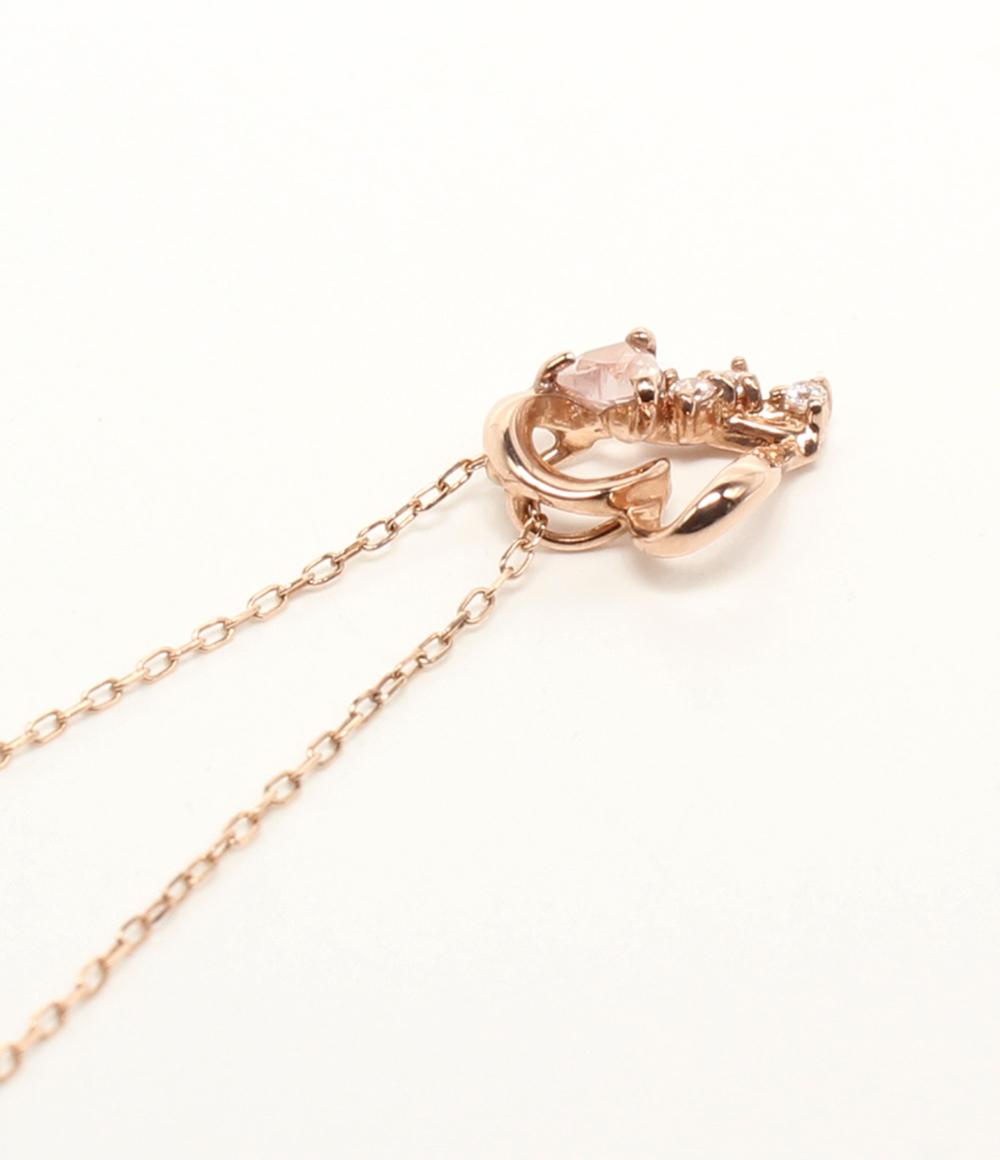 美品 Samantha Tiara ネックレス K7 ローズクオーツ ハートモチーフ レディース サマンサティアラ