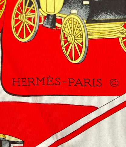 エルメス スカーフ カレ90 シルク100% 螺旋車体 馬車 carrosserie レディース HERMES