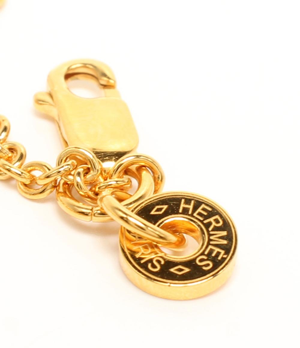 美品 HERMES ネックレス コルH ゴールド金具 レディース エルメス