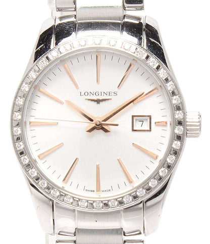 LONGINES 腕時計 コンクエスト クラシック クオーツ シルバー L2.286.0.72.6 レディース ロンジン