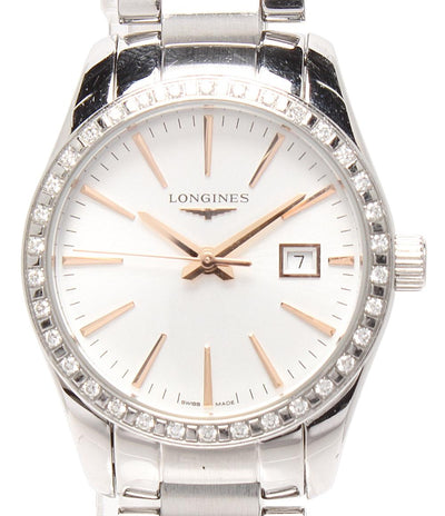 LONGINES 腕時計 コンクエスト クラシック クオーツ シルバー L2.286.0.72.6 レディース ロンジン