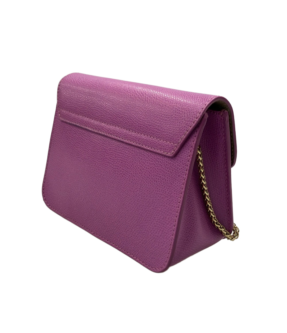 美品 FURLA ショルダーバッグ 斜め掛け チェーン レディース フルラ