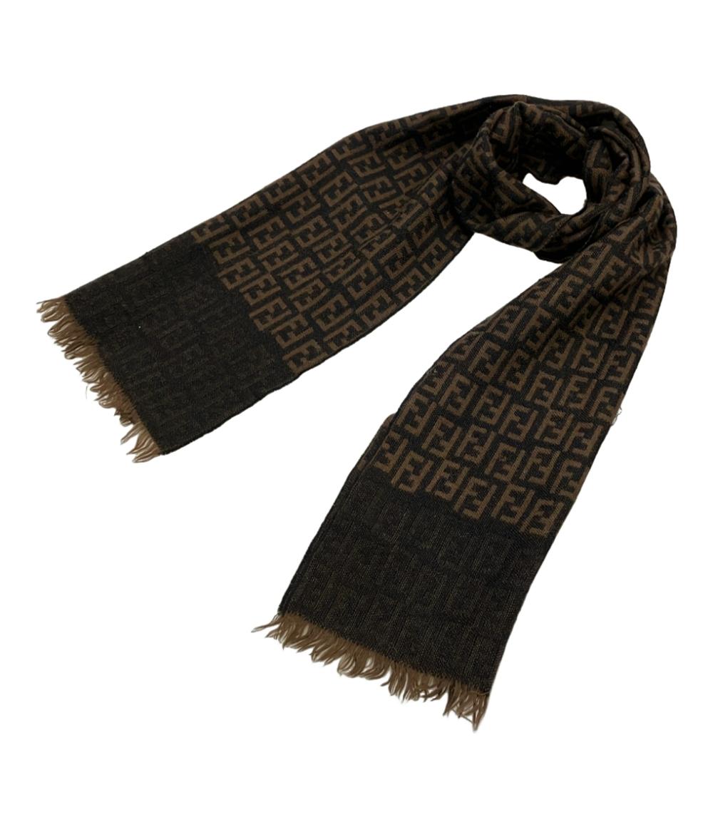 フェンディ マフラー ウール 100% ズッカ柄 レディース FENDI