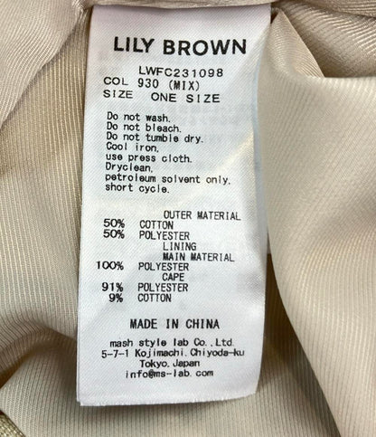 リリーブラウン トレンチライク スプリングケープコート ポンチョ付き レディース SIZE ONE SIZE (M) Lily Brown