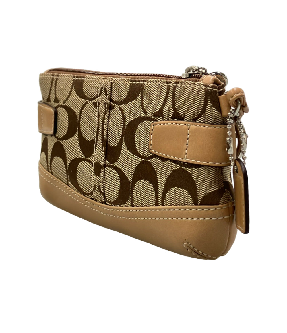 美品 COACH ポーチ アクセサリーポーチ シグネチャー レディース コーチ