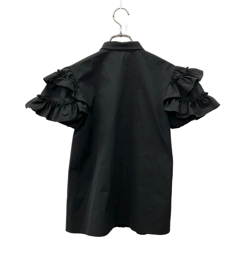 YOKO CHAN 半袖ブラウス ポリエステル100%  袖バルーン ベースフリル ラッフルトリムブラウス YCB-224-430 レディース SIZE F (M) ヨーコチャン