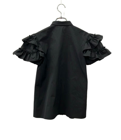 YOKO CHAN 半袖ブラウス ポリエステル100%  袖バルーン ベースフリル ラッフルトリムブラウス YCB-224-430 レディース SIZE F (M) ヨーコチャン
