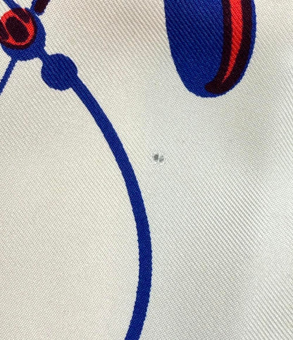 訳あり HERMES スカーフ シルク100% カレ90 Ex Libris レディース メンズ エルメス