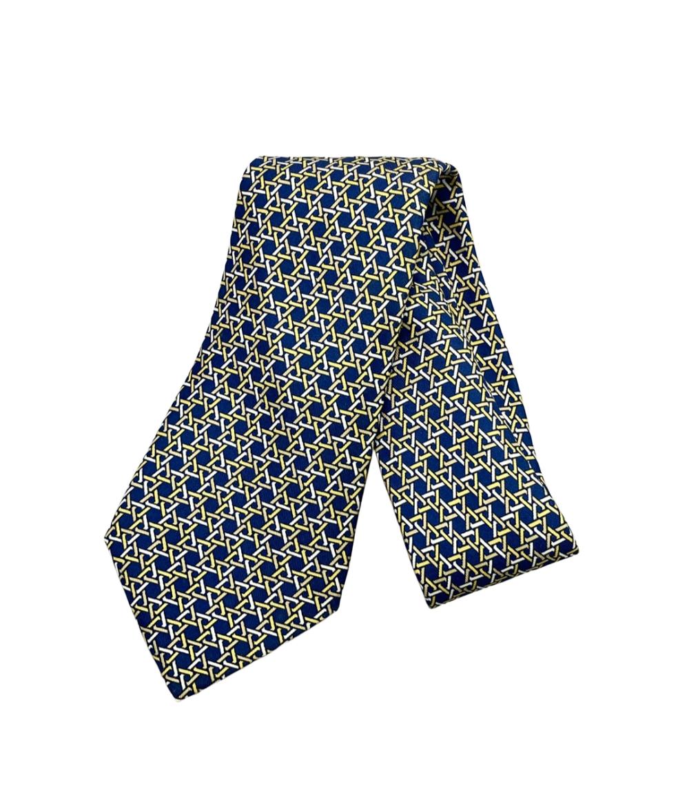 HERMES ネクタイ シルク 100% 7578 SA メンズ エルメス