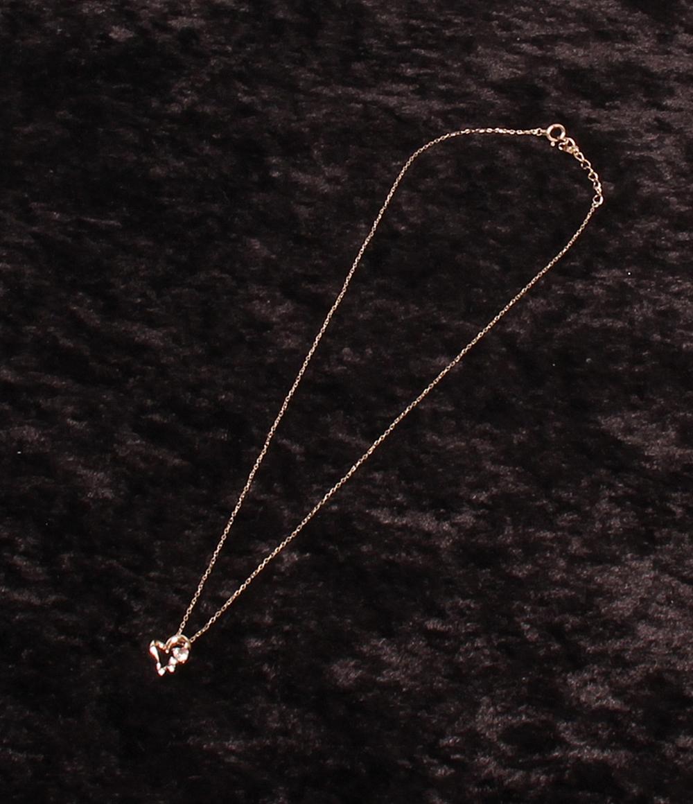 美品 Samantha Tiara ネックレス K7 ローズクオーツ ハートモチーフ レディース サマンサティアラ