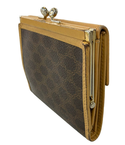 CELINE 二つ折りがま口財布 マカダム レディース セリーヌ