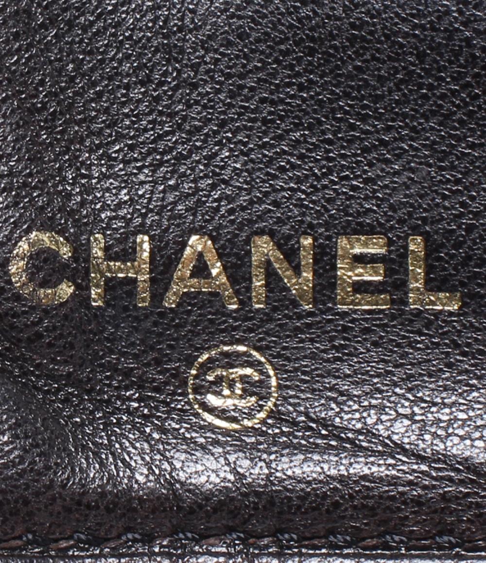 シャネル 二つ折り財布 ゴールド金具 キャビアスキン レディース CHANEL