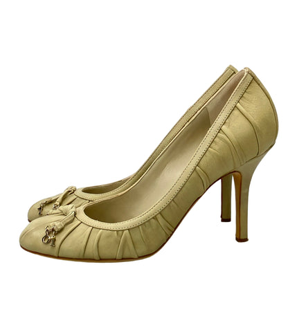 Christian Dior ロゴチャーム ギャザーハイヒール レディース SIZE 39 (L) クリスチャンディオール