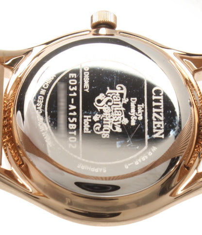 美品 CITIZEN 腕時計 ファンタジースプリングスホテル コラボ ソーラー E031-A15BT02 レディース シチズン