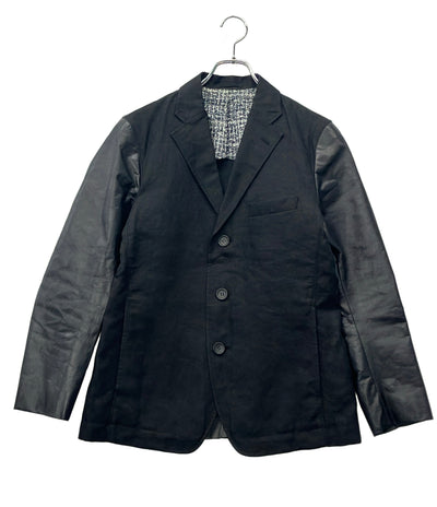 ISSEY MIYAKE テーラードジャケット 素材切替 牛革 ME51LD055 メンズ SIZE 1 (S) イッセイミヤケ