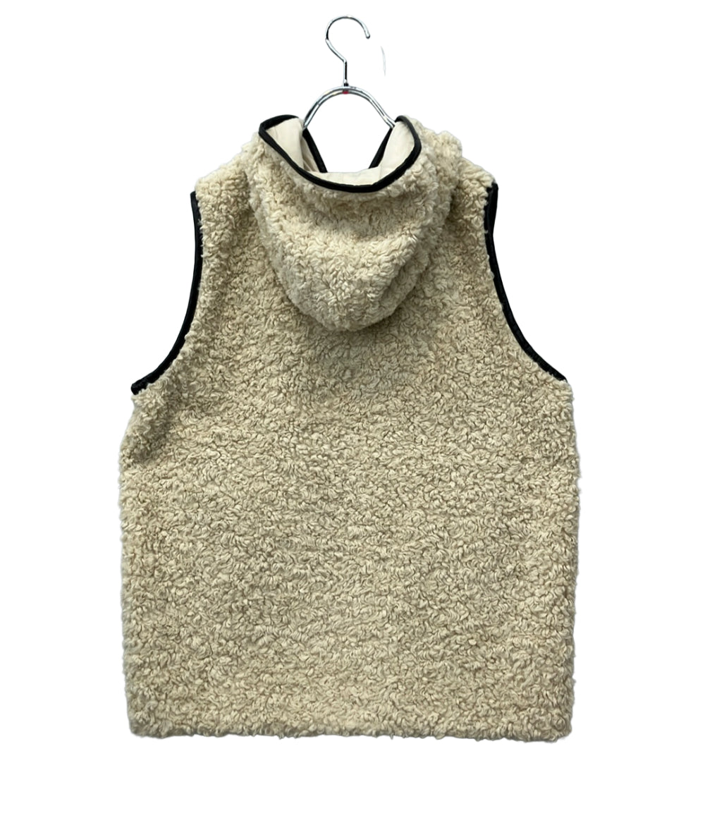 three dots プードルボアフーディーベスト レディース SIZE S スリードッツ