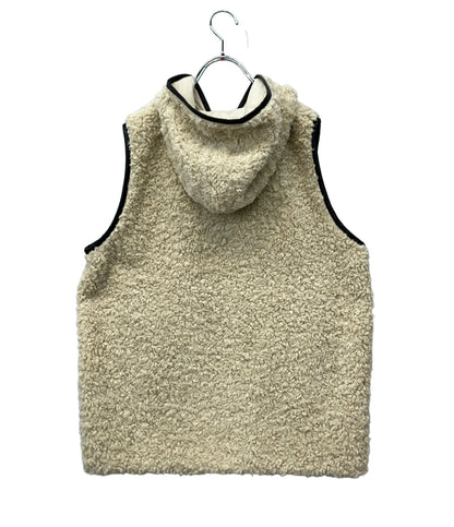 three dots プードルボアフーディーベスト レディース SIZE S スリードッツ