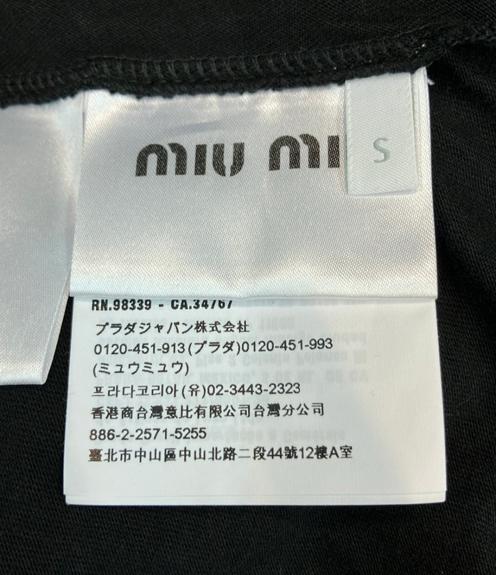 Miu Miu 長袖Tシャツ ロゴ MJL949 232 104N レディース SIZE S ミュウ ミュウ