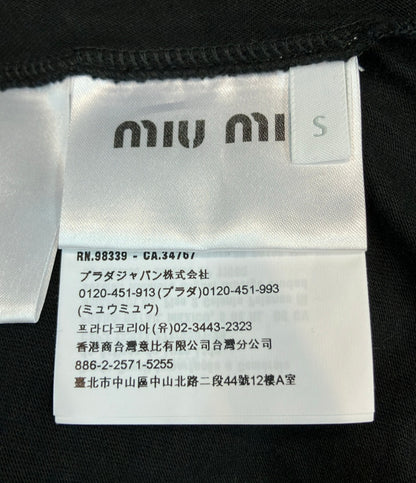 Miu Miu 長袖Tシャツ ロゴ MJL949 232 104N レディース SIZE S ミュウ ミュウ