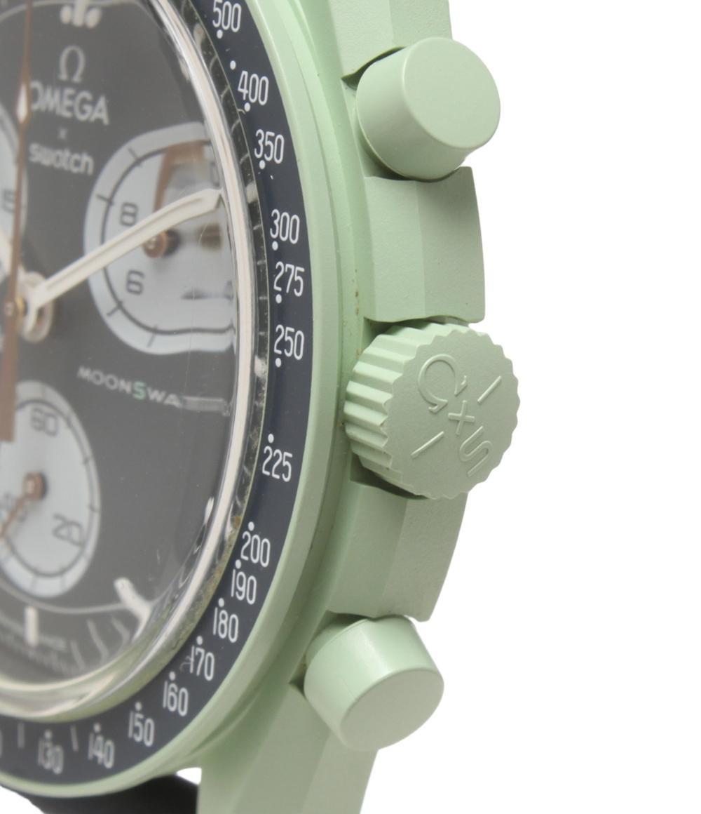 美品 オメガ×スウォッチ 腕時計 MOON クオーツ ユニセックス OMEGA×SWATCH