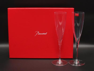 美品 Baccarat シャンパングラス シャンパンフルート 2点セット ペア ドン ペリニョン バカラ