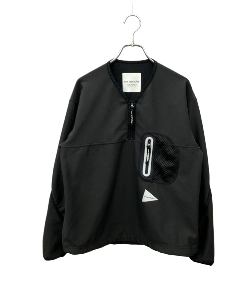 and wander フリースシャツ ライト プルオーバー ハーフジップ LIGHT FLEECE PULLOVER AW93-JT012 レディース SIZE 00 (XS) アンドワンダー