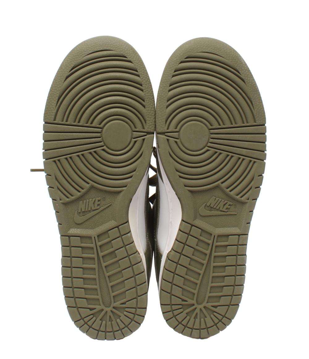 美品 NIKE ローカットスニーカー ホワイト/ミディアムオリーブ ウィメンズ ダンク LOW DD1503-120 メンズ SIZE 27.5 (L) ナイキ