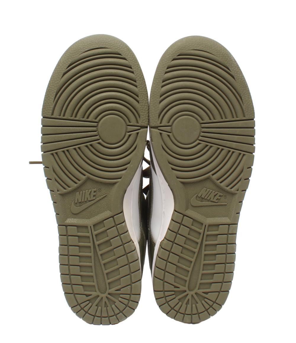 美品 NIKE ローカットスニーカー ホワイト/ミディアムオリーブ ウィメンズ ダンク LOW DD1503-120 メンズ SIZE 27.5 (L) ナイキ