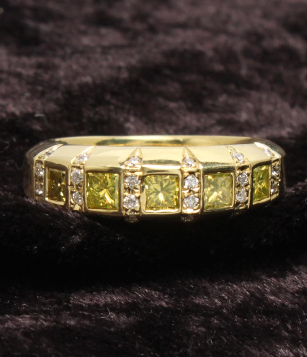 美品 リング 指輪 K18 ダイヤ 0.14ct 0.58ct レディース SIZE 12号