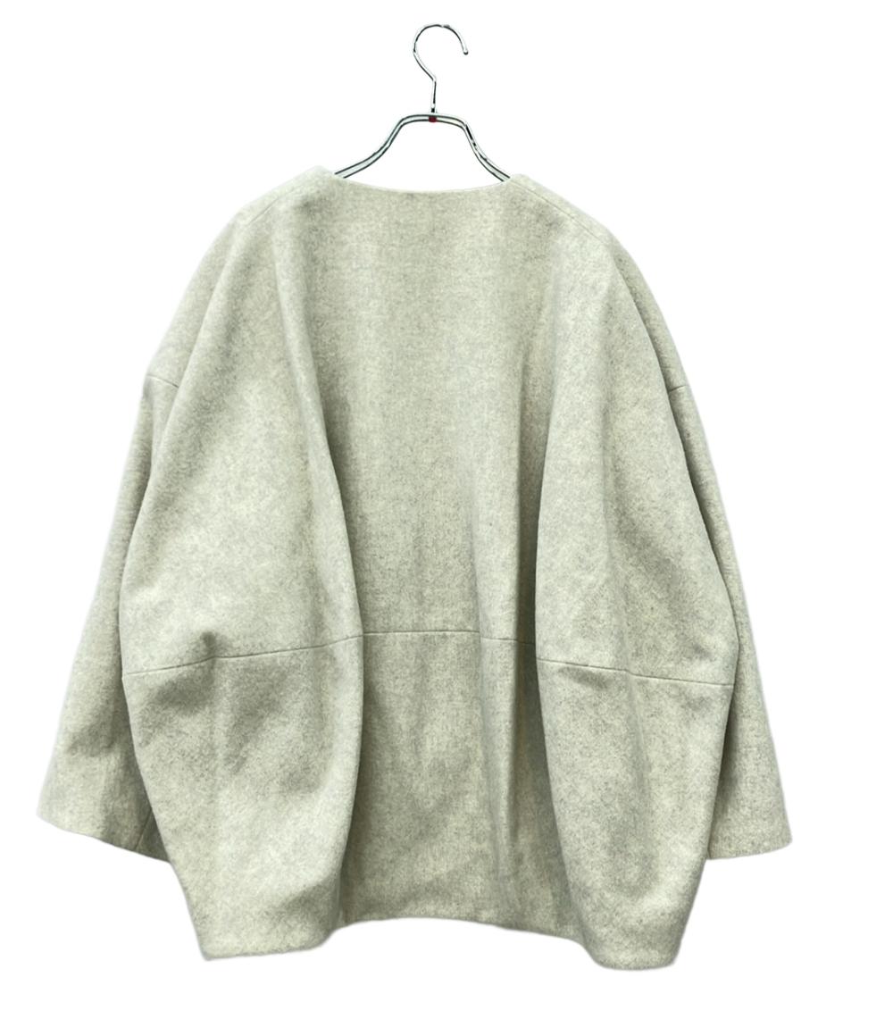BEARDSLEY ノーカラーコート ウール スナップボタン 後ろぷっくりウールショートコート BEZ1022608A0004 レディース SIZE F (M) ビアズリー