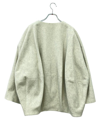 BEARDSLEY ノーカラーコート ウール スナップボタン 後ろぷっくりウールショートコート BEZ1022608A0004 レディース SIZE F (M) ビアズリー