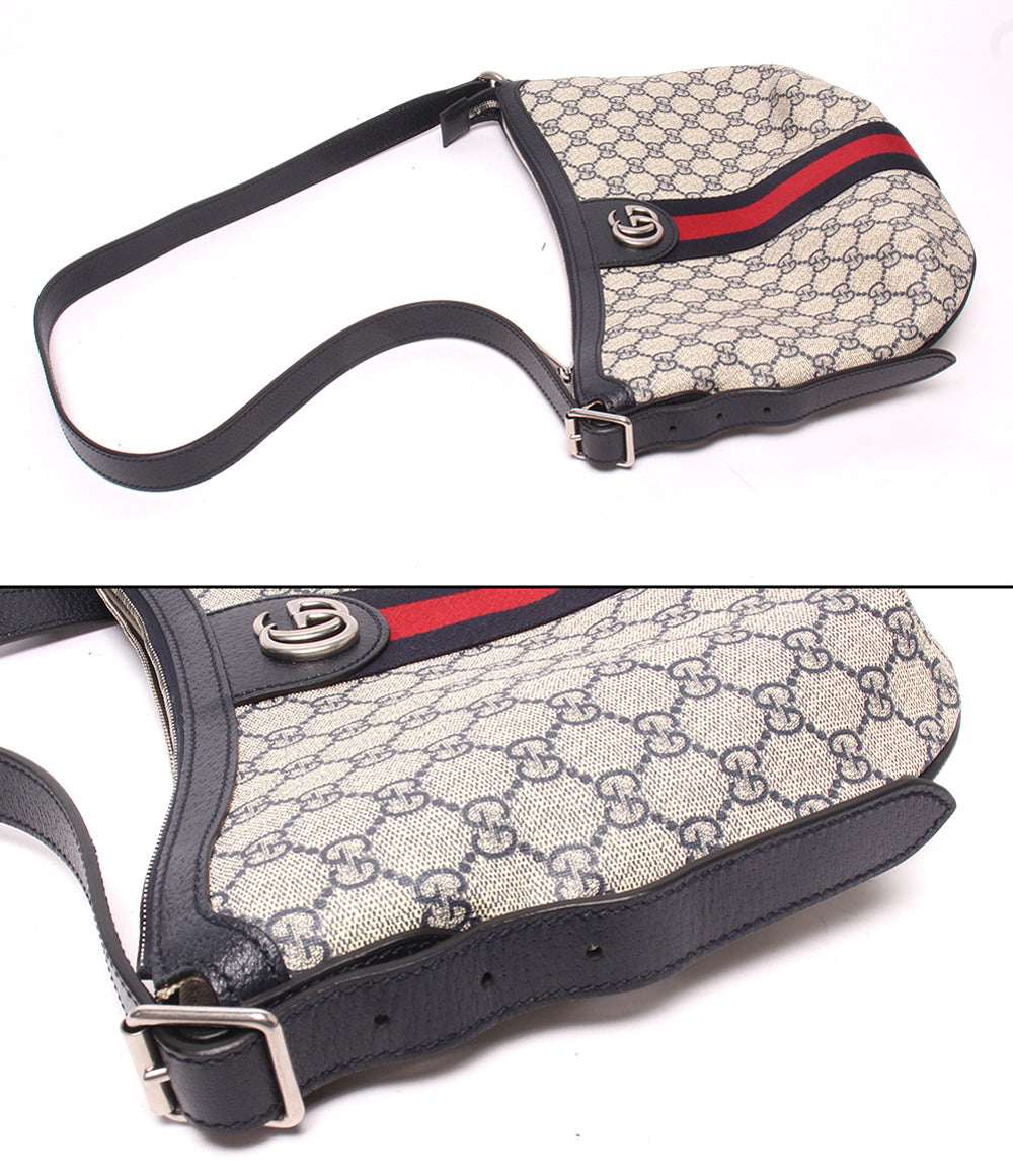 美品 GUCCI ショルダーバッグ 斜め掛け 肩掛け オフィディア GGスプリーム 598125 498879 レディース グッチ