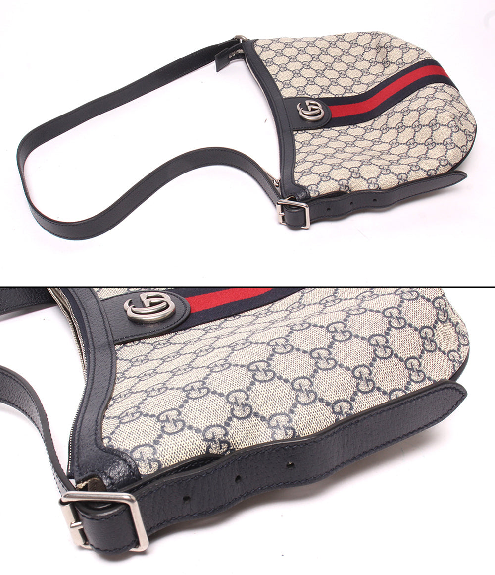 美品 GUCCI ショルダーバッグ 斜め掛け 肩掛け オフィディア GGスプリーム 598125 498879 レディース グッチ