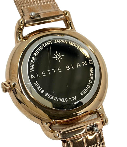 美品 ALLET BLANC 腕時計 クオーツ ピンクゴールド系 レディース アレットブラン