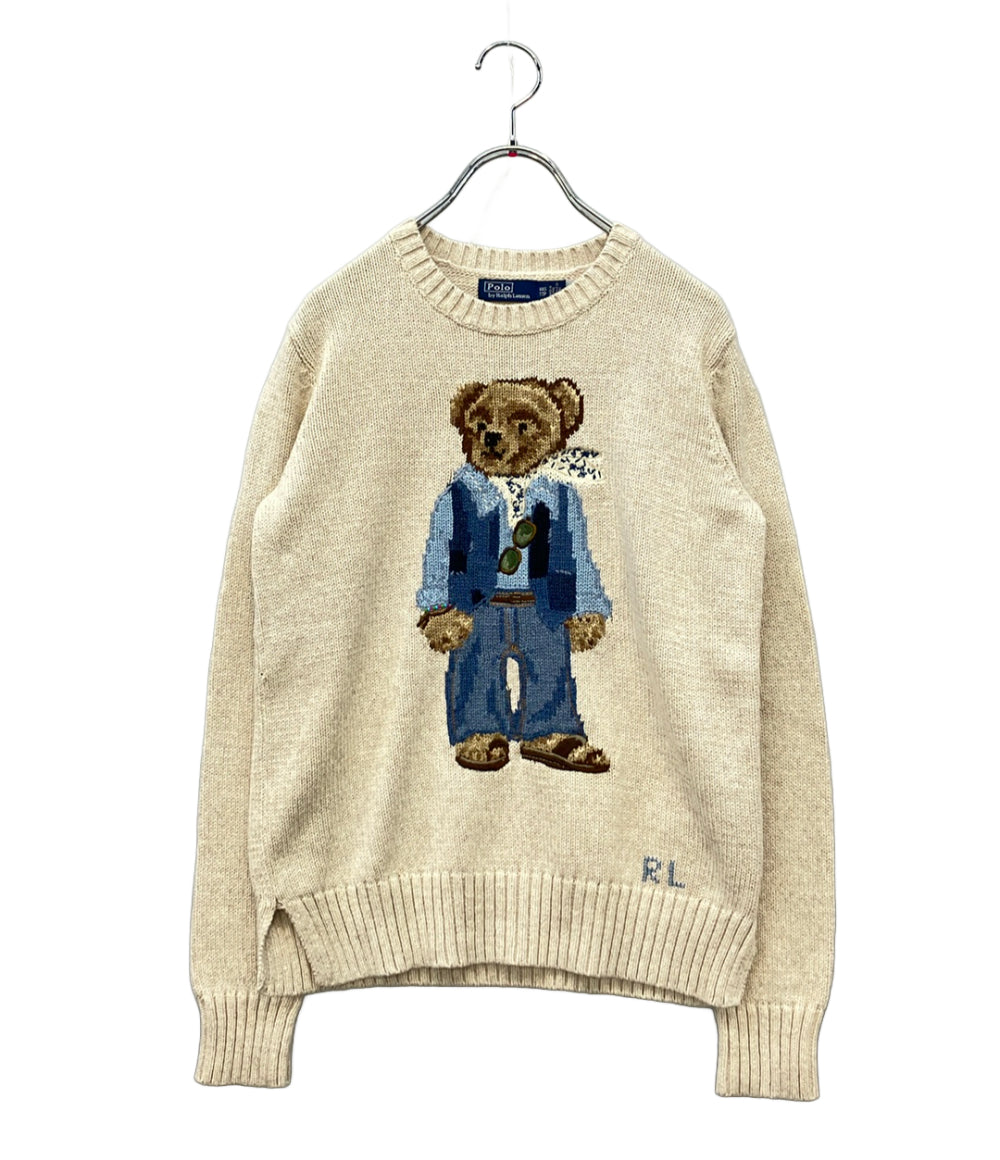 美品 POLO RALPH LAUREN 長袖ニット ポロベア クールネック レディース SIZE XXS ポロ・ラルフローレン
