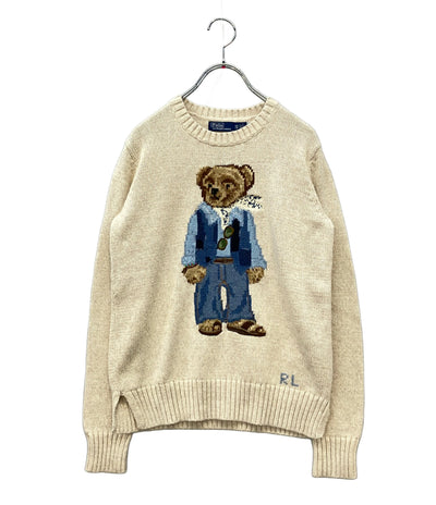 美品 POLO RALPH LAUREN 長袖ニット ポロベア クールネック レディース SIZE XXS ポロ・ラルフローレン