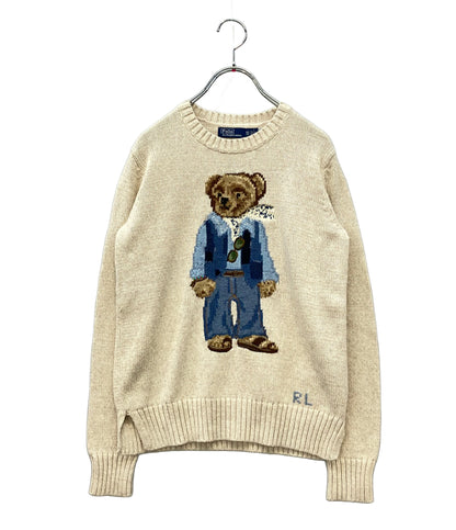 美品 POLO RALPH LAUREN 長袖ニット ポロベア クールネック レディース SIZE XXS ポロ・ラルフローレン