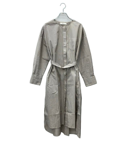 ebure 長袖ワンピース シャツワンピース ベルト付き ストライプ 2710700541 レディース SIZE 38 (S) エーブル