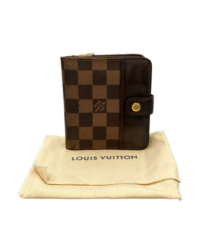 LOUIS VUITTON 二つ折り財布 コンパクト ジップ ダミエ エベヌ N61668 レディース メンズ ルイ・ヴィトン